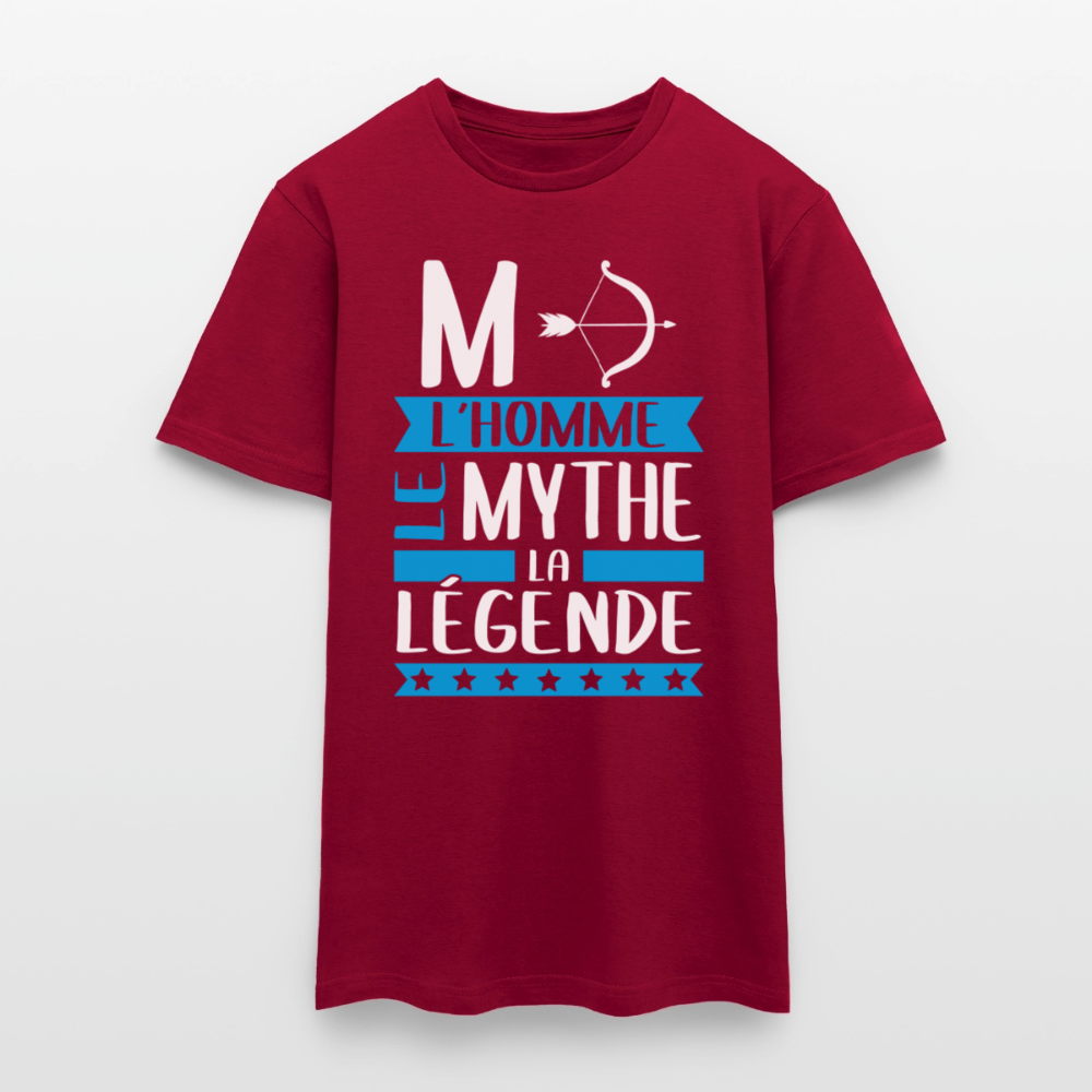 T-shirt homme Marc rébus – L’homme, le mythe, la légende - rouge brique
