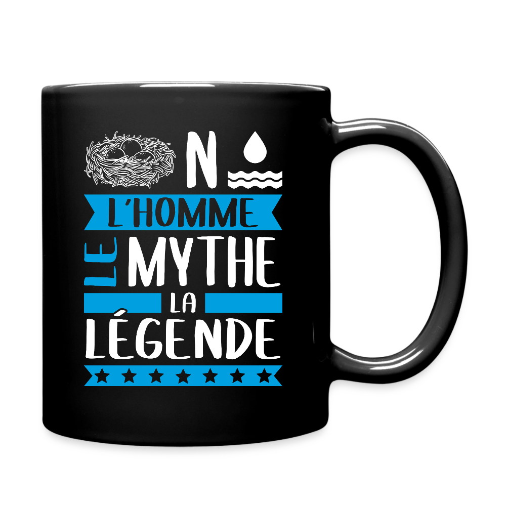 Mug uni Nino rébus – L’homme, le mythe, la légende - noir
