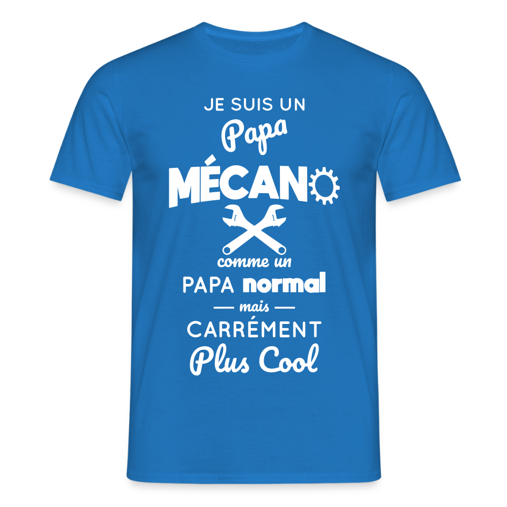 T-shirt Homme - Papa mécano plus cool - bleu royal