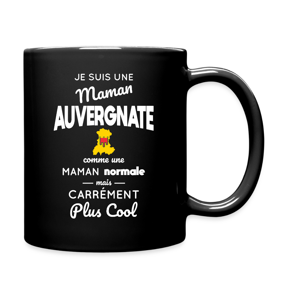 Mug uni - Maman Auvergnate plus cool - noir