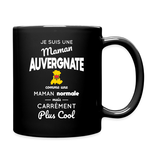 Mug uni - Maman Auvergnate plus cool - noir