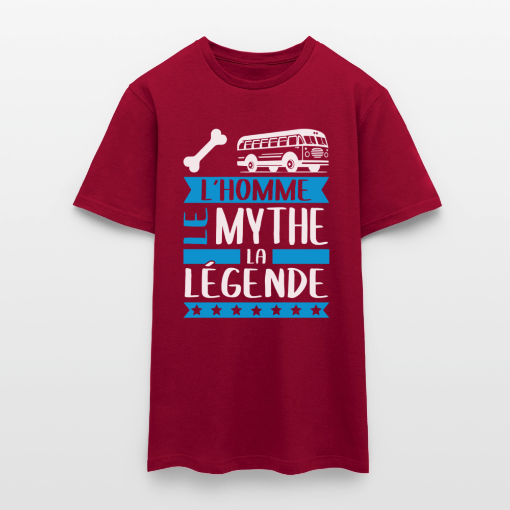 T-shirt homme Oscar rébus – L’homme, le mythe, la légende - rouge brique