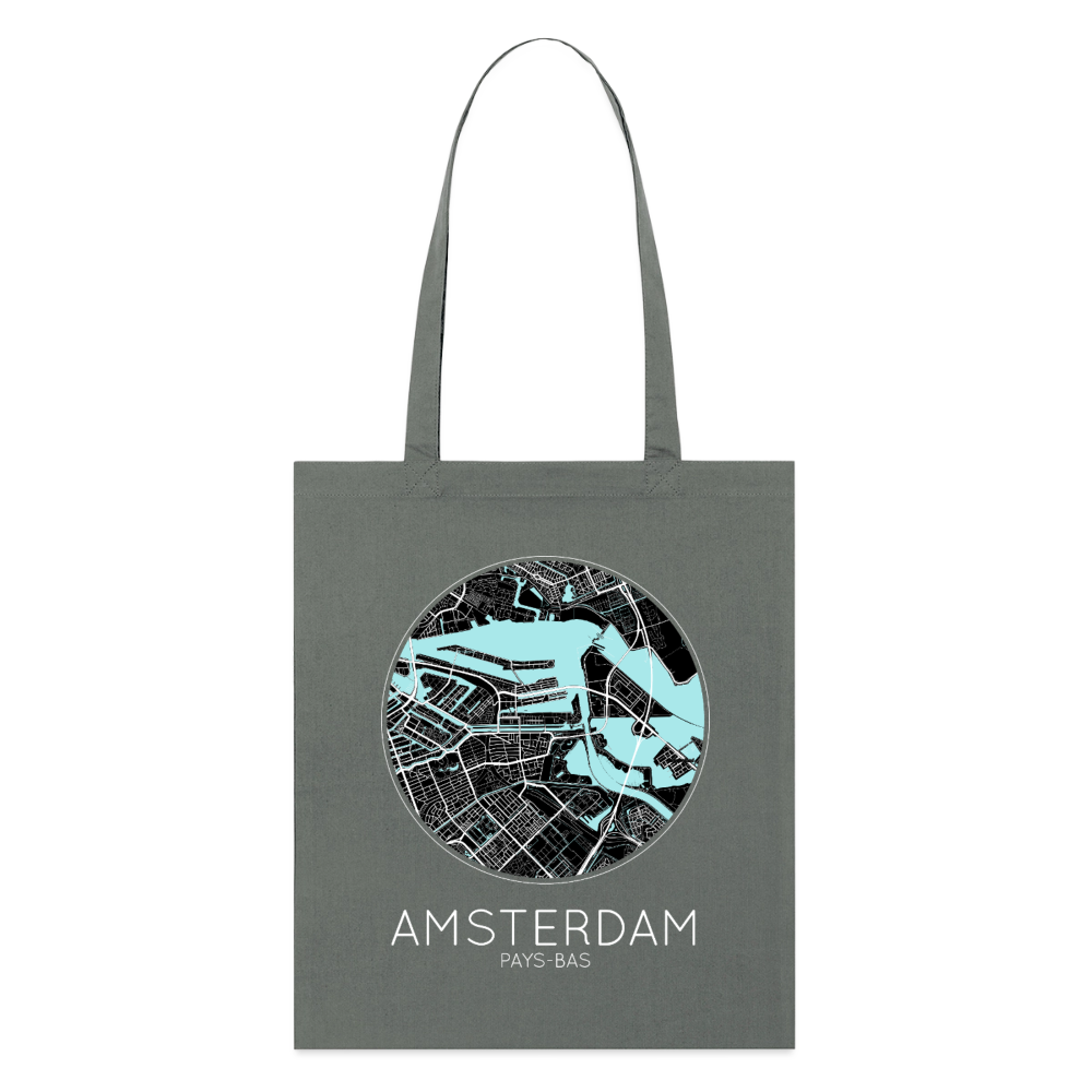 Tote Bag Amsterdam Bio – Plan d’Amsterdam - charbon