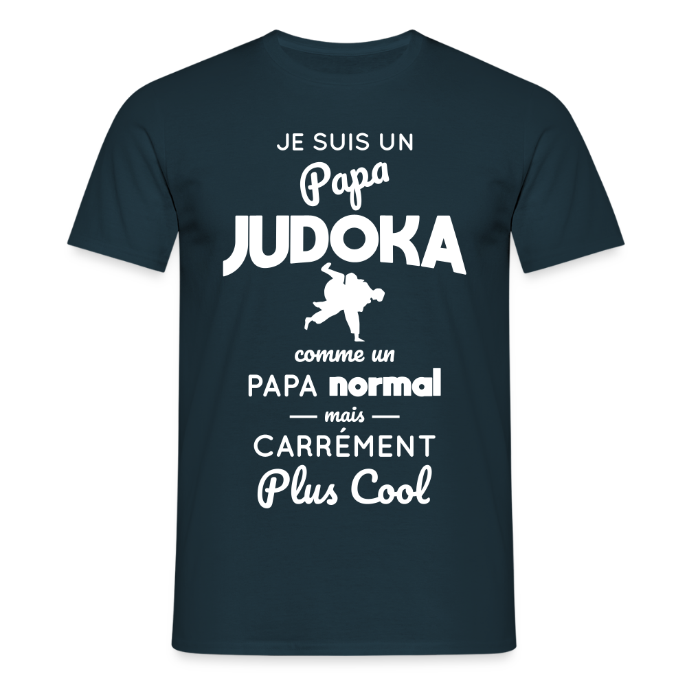 T-shirt Homme - Papa judoka plus cool - marine