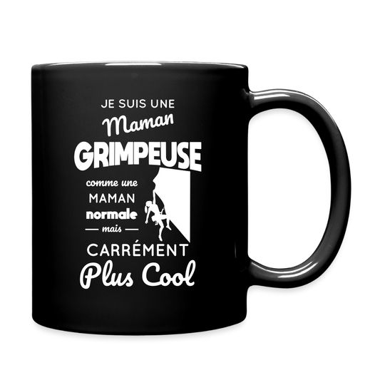 Mug uni - Maman grimpeuse plus cool - noir