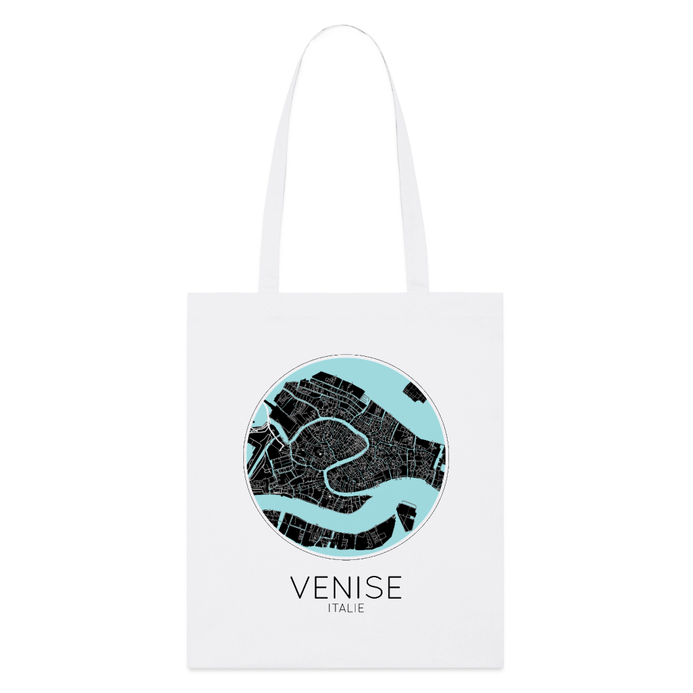 Tote Bag Venise Bio Coloris Clair – Plan de Venise - blanc