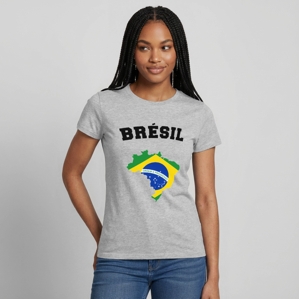 T-shirt Femme coloris clair - Brésil - gris chiné