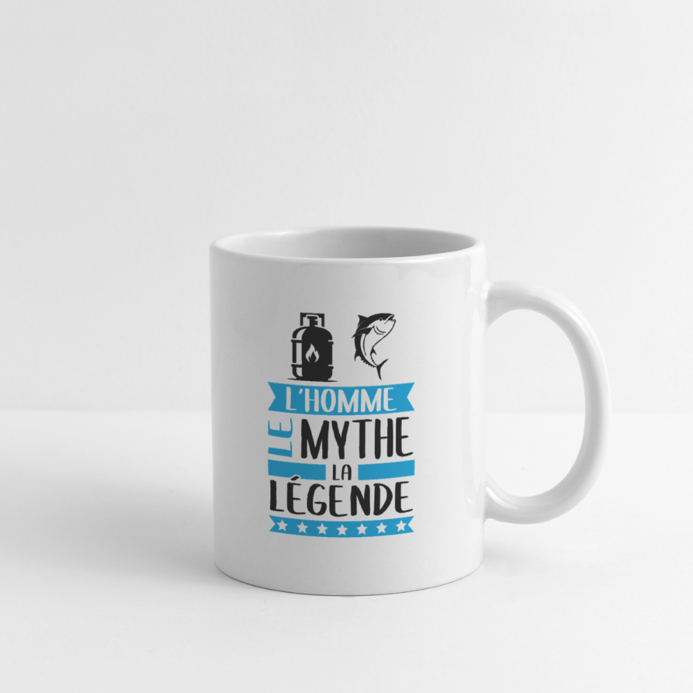 Mug blanc Gaston rébus – L’homme, le mythe, la légende - blanc
