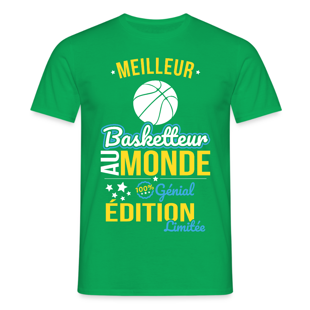 T-shirt Homme - Meilleur Basketteur au monde - 100% génial - vert