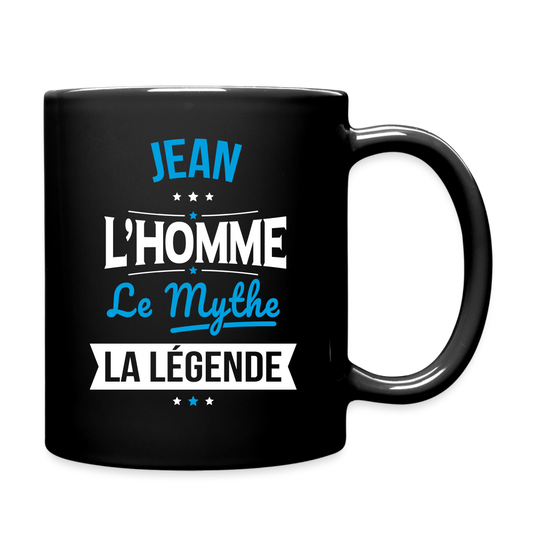Mug uni - Jean - l'Homme - le Mythe - la Légende - noir
