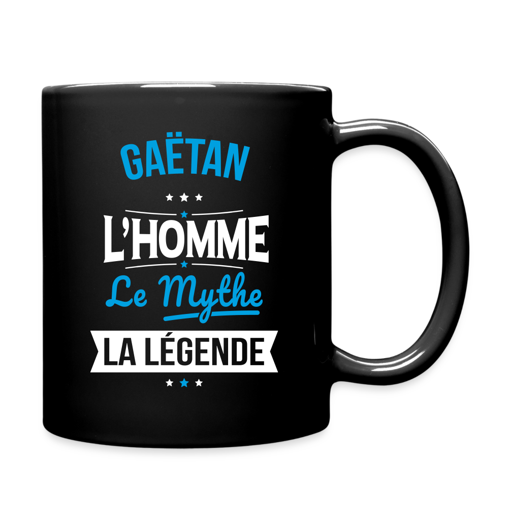 Mug uni - Gaëtan - l'Homme - le Mythe - la Légende - noir