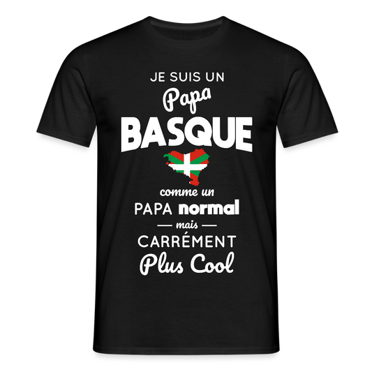T-shirt Homme - Papa Basque Plus Cool - noir