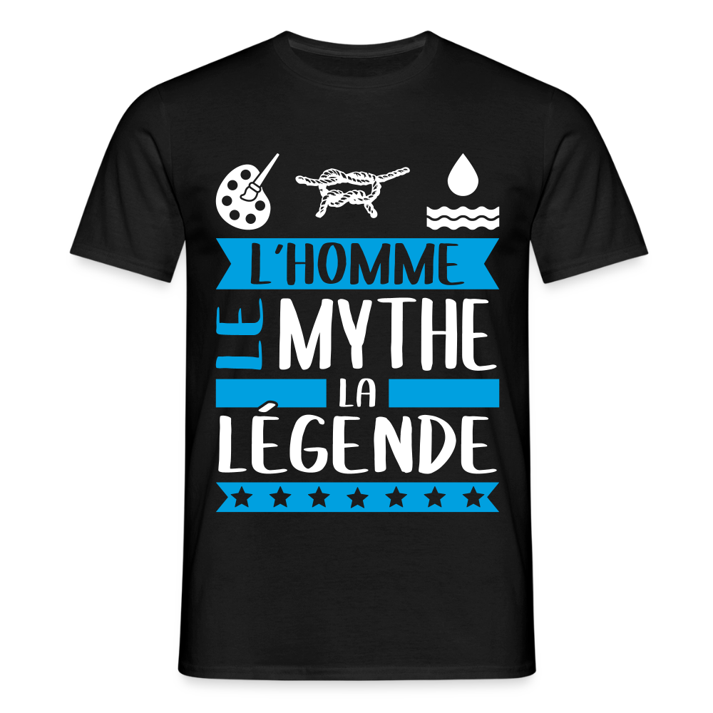 T-shirt homme Arnaud rébus – L’homme, le mythe, la légende - noir