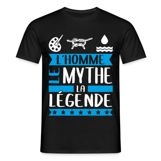 T-shirt homme Arnaud rébus – L’homme, le mythe, la légende - noir