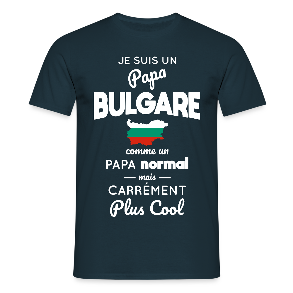 T-shirt Homme - Papa Bulgare Plus Cool - marine