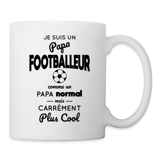 Mug blanc - Papa footballeur plus cool - blanc