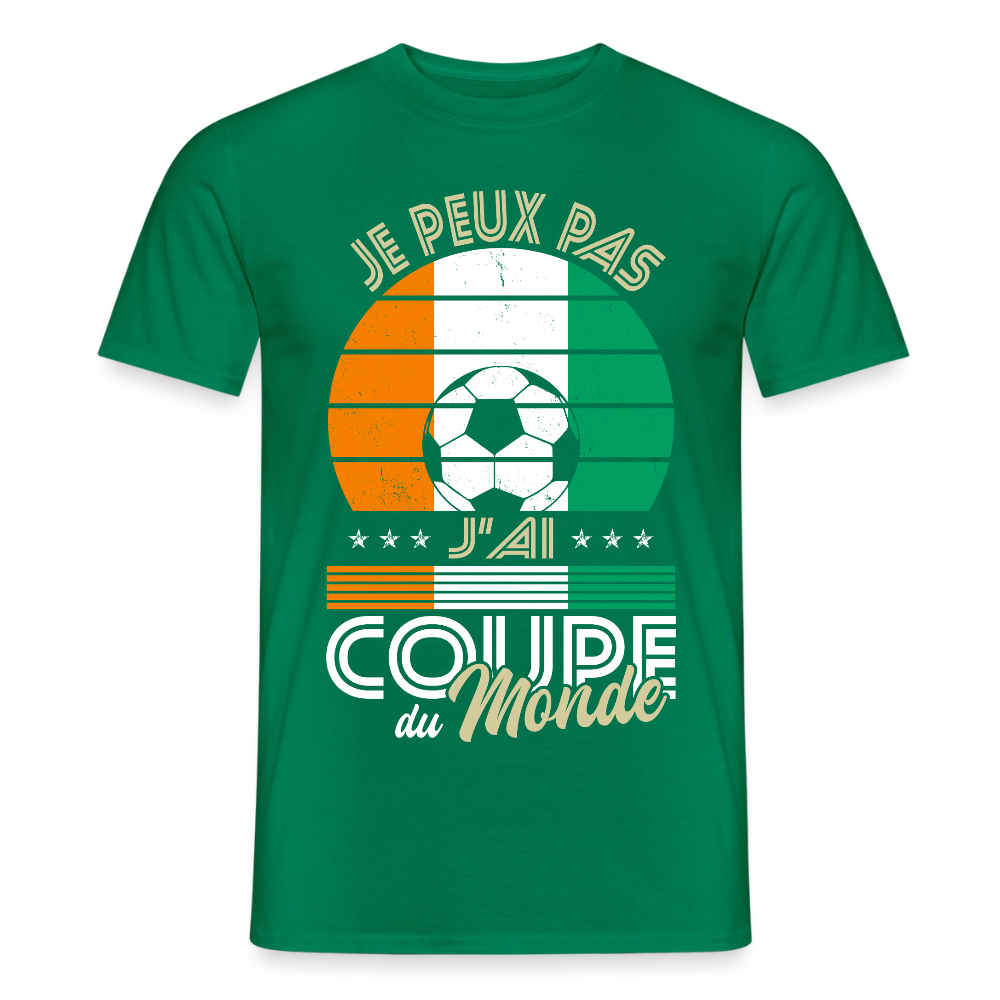 T-shirt Homme - Je peux pas j'ai Coupe du Monde - Côte d’Ivoire - vert