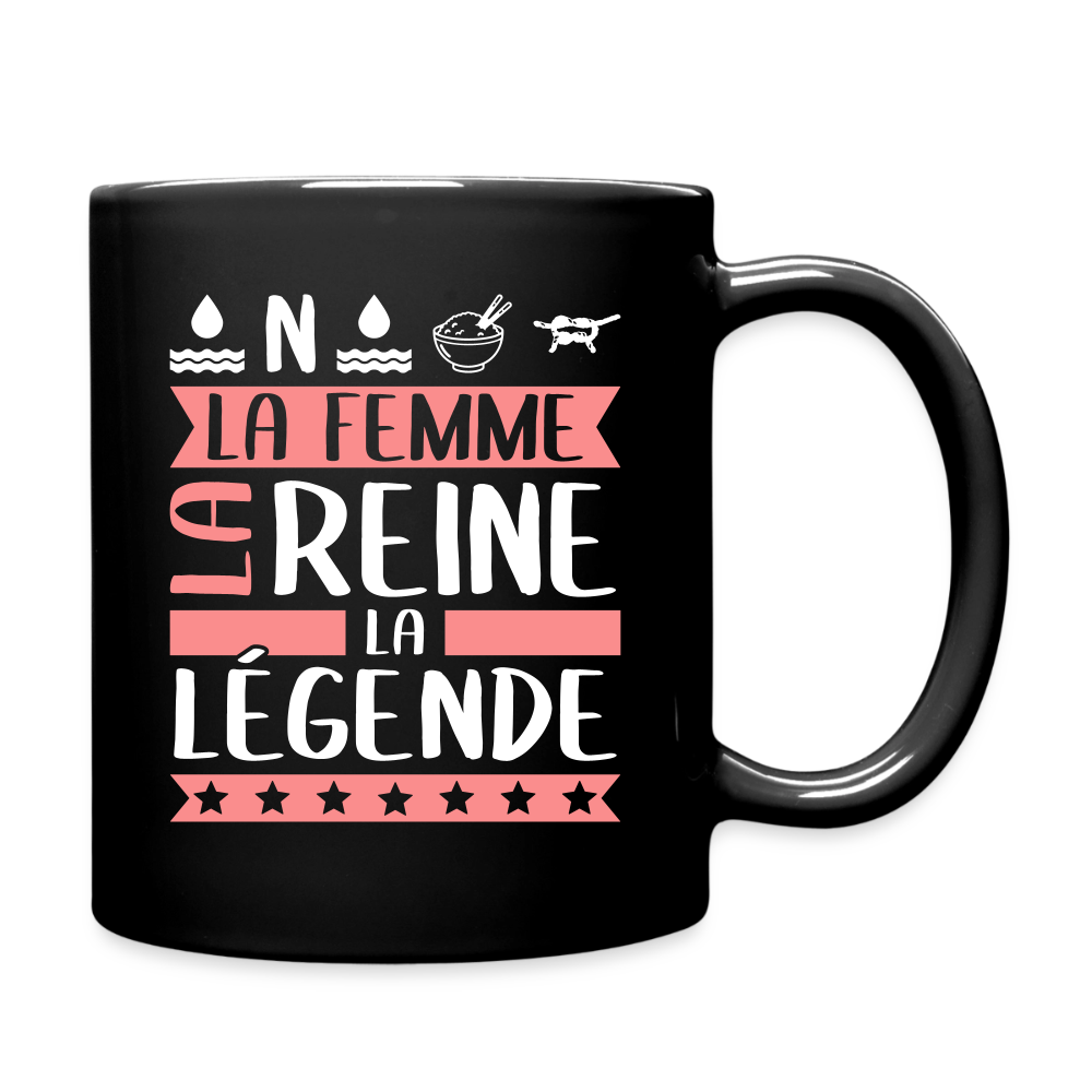 Mug uni Honorine rébus – La femme, la reine, la légende - noir