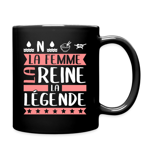 Mug uni Honorine rébus – La femme, la reine, la légende - noir