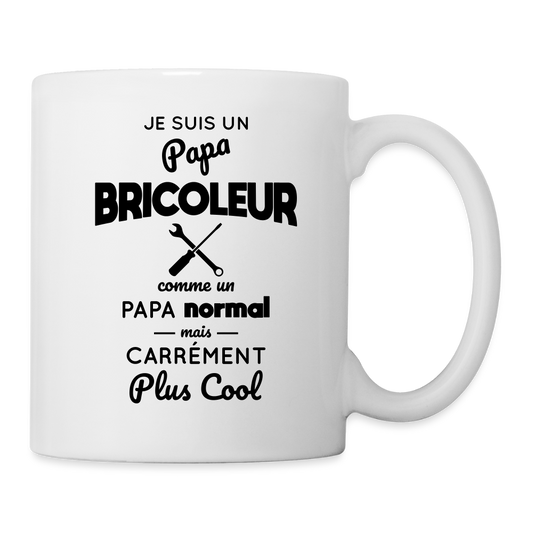 Mug blanc - Papa bricoleur plus cool - blanc