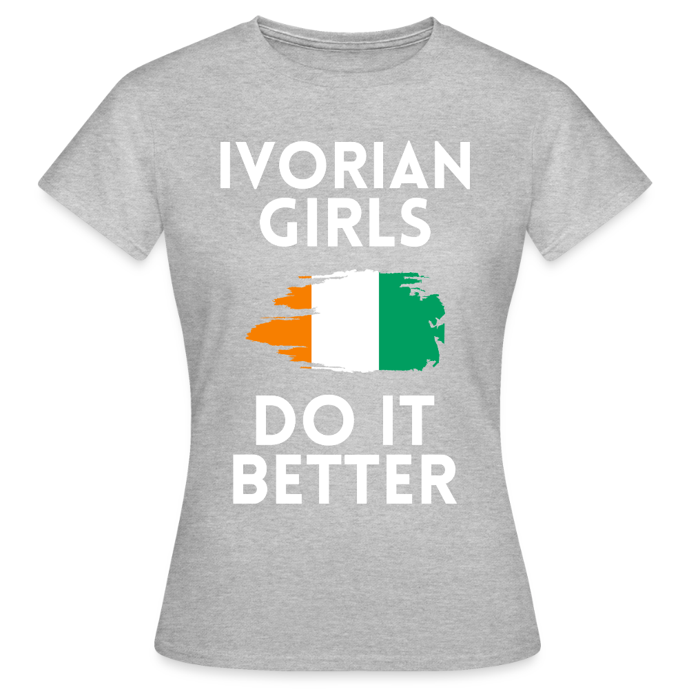 T-shirt femme - Ivorian Girls Do It Better - gris chiné