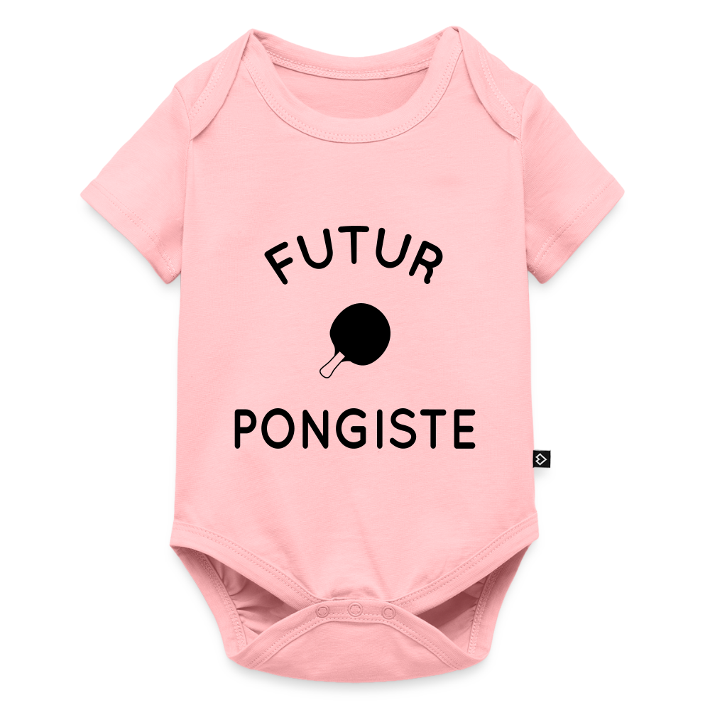 Body Bébé bio manches courtes - Futur pongiste - rose