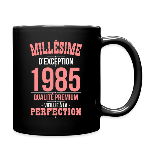 Mug uni - Anniversaire 40 Ans - Millésime 1985 - noir