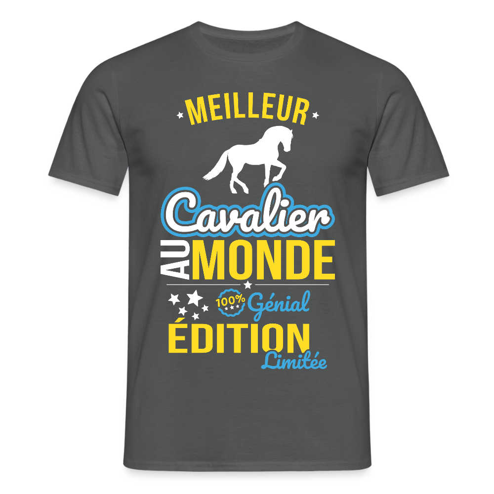 T-shirt Homme - Meilleur Cavalier au monde - 100% génial - charbon