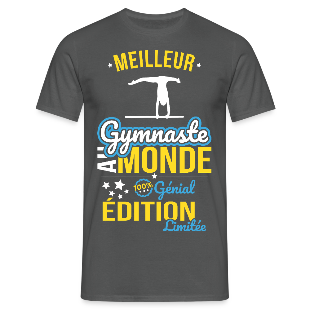 T-shirt Homme - Meilleur Gymnaste au monde - 100% génial - charbon