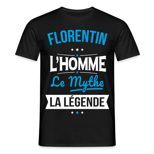T-shirt Homme - Florentin - l'Homme - le Mythe - la Légende - noir