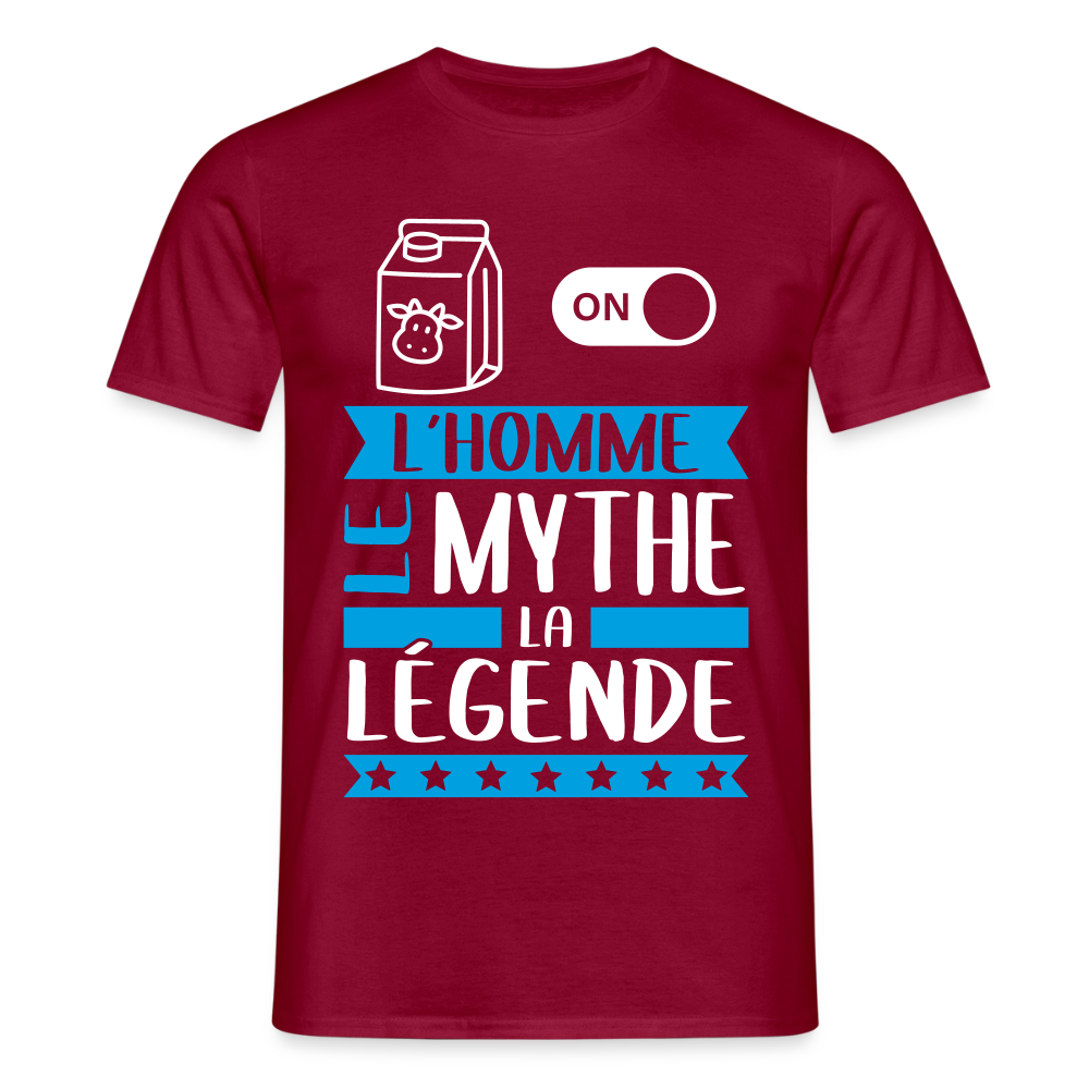 T-shirt homme Léon rébus – L’homme, le mythe, la légende - rouge brique