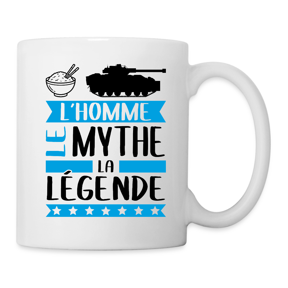 Mug blanc Richard rébus – L’homme, le mythe, la légende - blanc