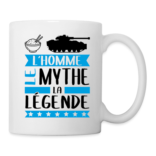 Mug blanc Richard rébus – L’homme, le mythe, la légende - blanc