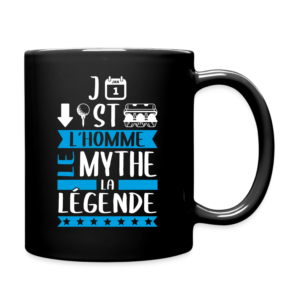 Mug uni Jean-Baptiste rébus – L’homme, le mythe, la légende - noir