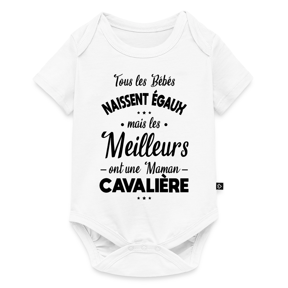 Body Bébé Humour Maman Cavalière – Idée Cadeau Équitation - blanc