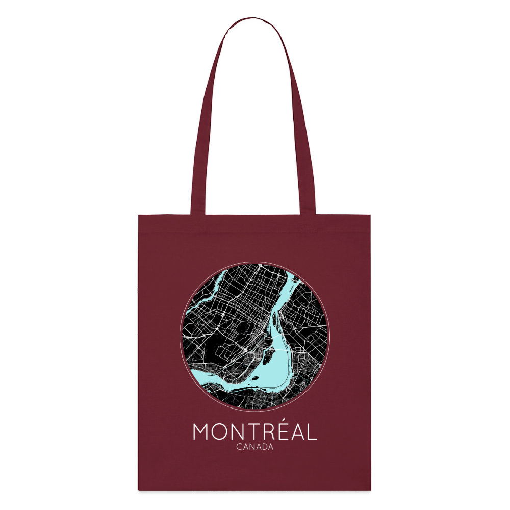 Tote Bag Montréal Bio – Plan de Montréal - bordeaux