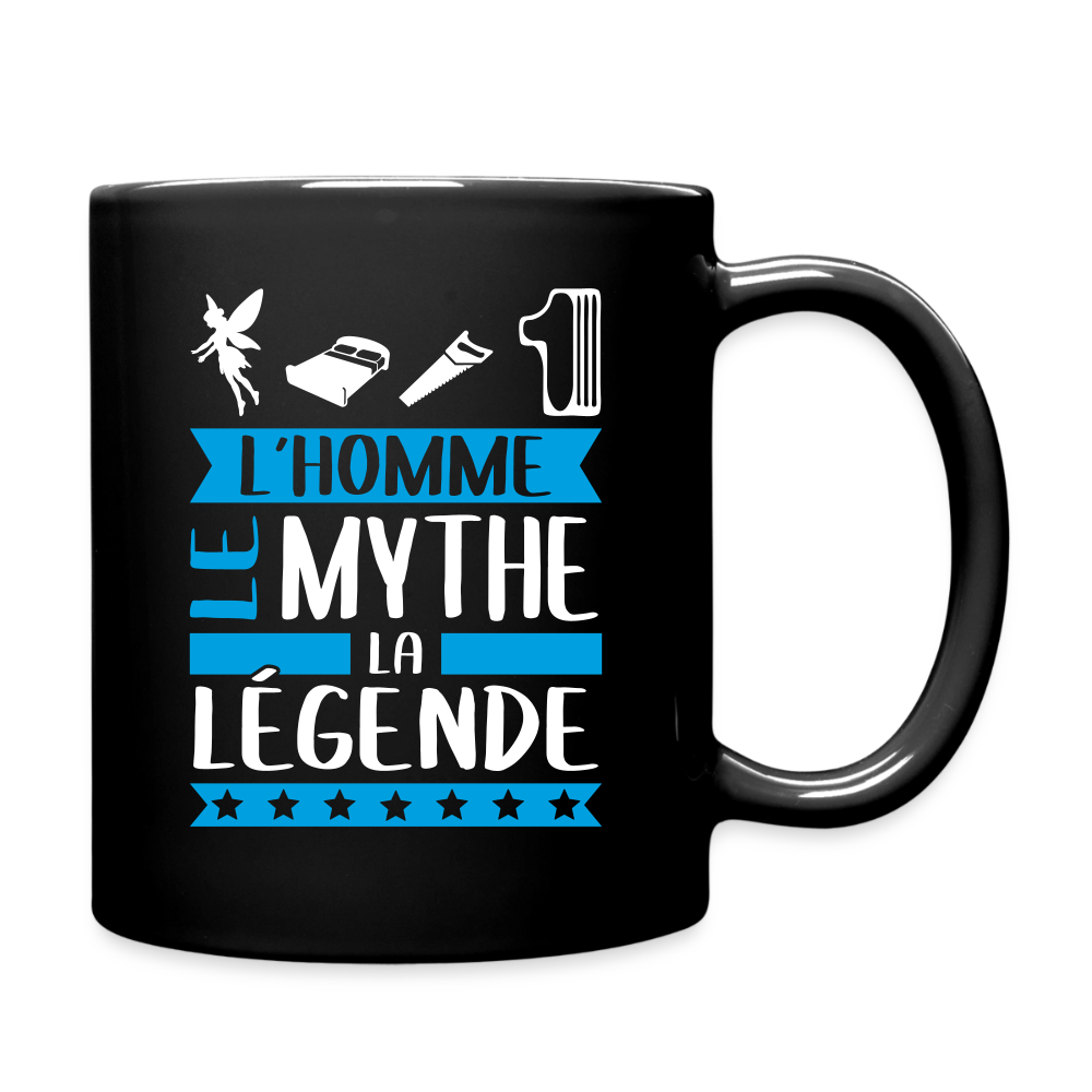 Mug uni Félicien rébus – L’homme, le mythe, la légende - noir