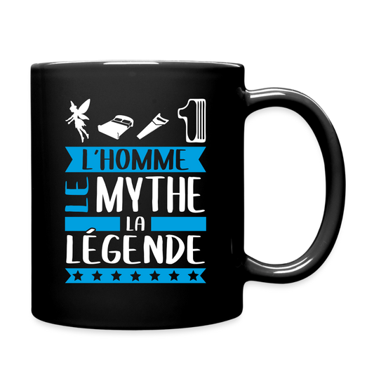 Mug uni Félicien rébus – L’homme, le mythe, la légende - noir