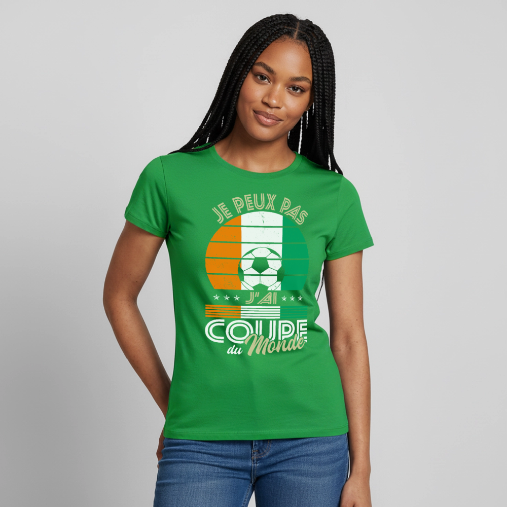 T-shirt Femme - Je peux pas j'ai Coupe du Monde - Côte d’Ivoire - vert