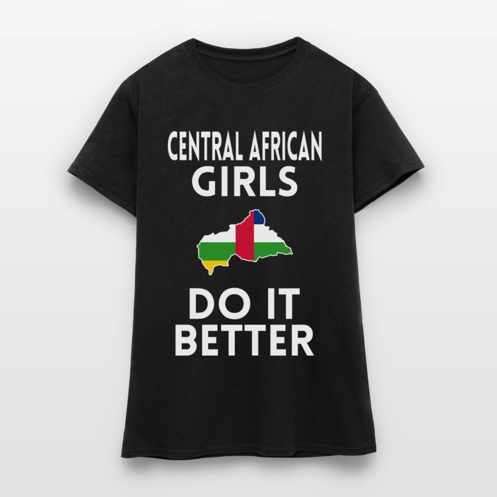 T-shirt femme - Central African Girls Do It Better - noir