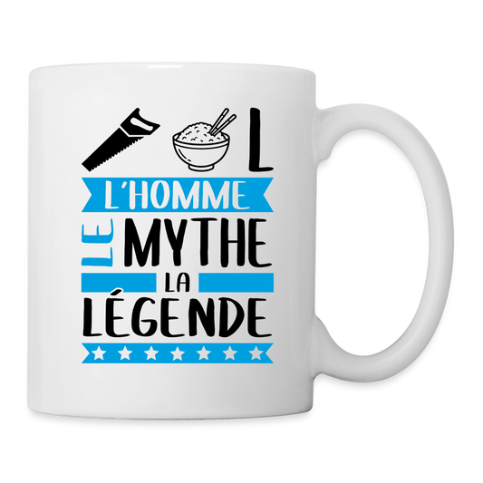 Mug blanc Cyril rébus – L’homme, le mythe, la légende - blanc