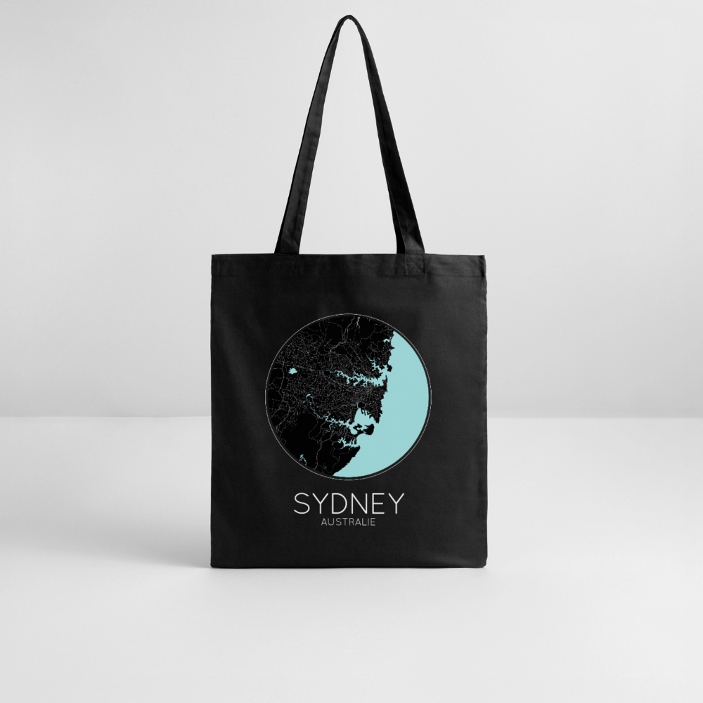 Tote Bag Sydney Bio – Plan de Sydney - noir