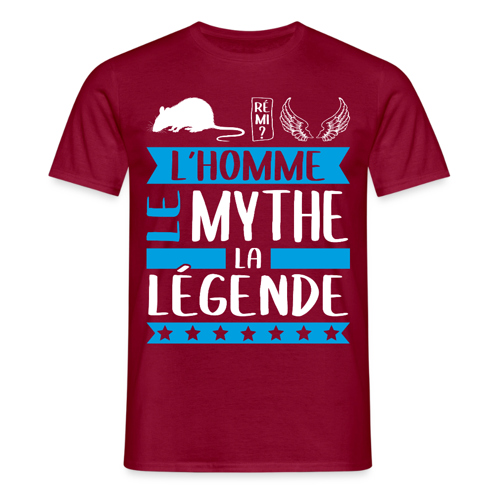 T-shirt homme Raphaël rébus – L’homme, le mythe, la légende - rouge brique