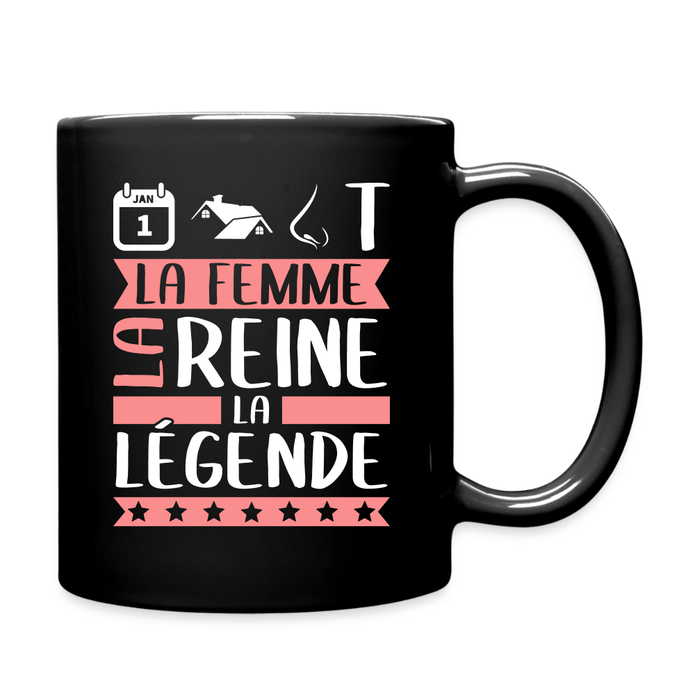 Mug uni Antoinette rébus – La femme, la reine, la légende - noir