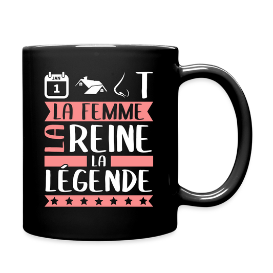 Mug uni Antoinette rébus – La femme, la reine, la légende - noir