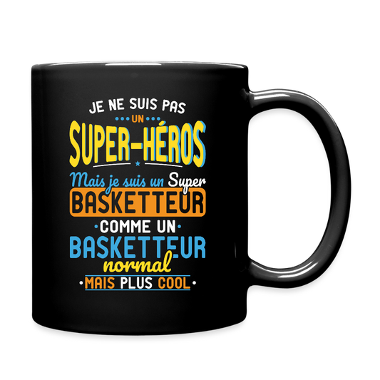 Mug uni - Pas un Super-Héros mais un super Basketteur - noir