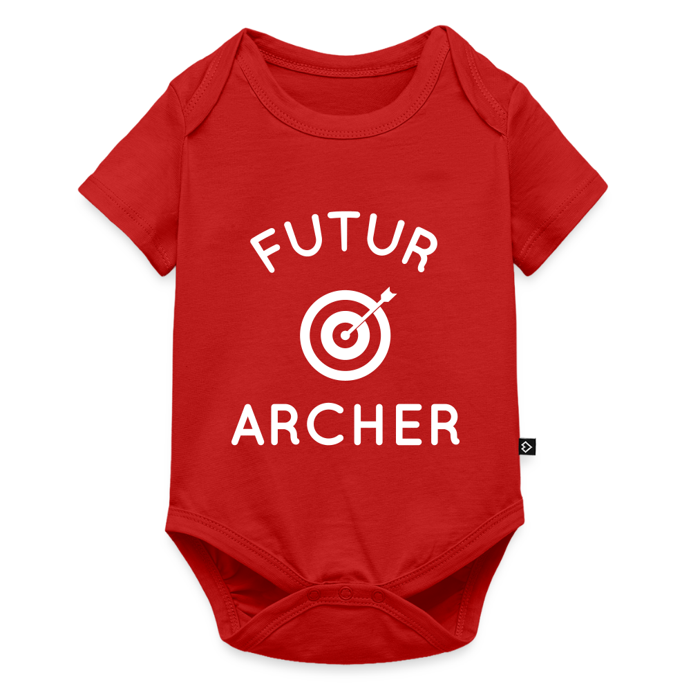 Body Bébé bio manches courtes - Futur archer - rouge