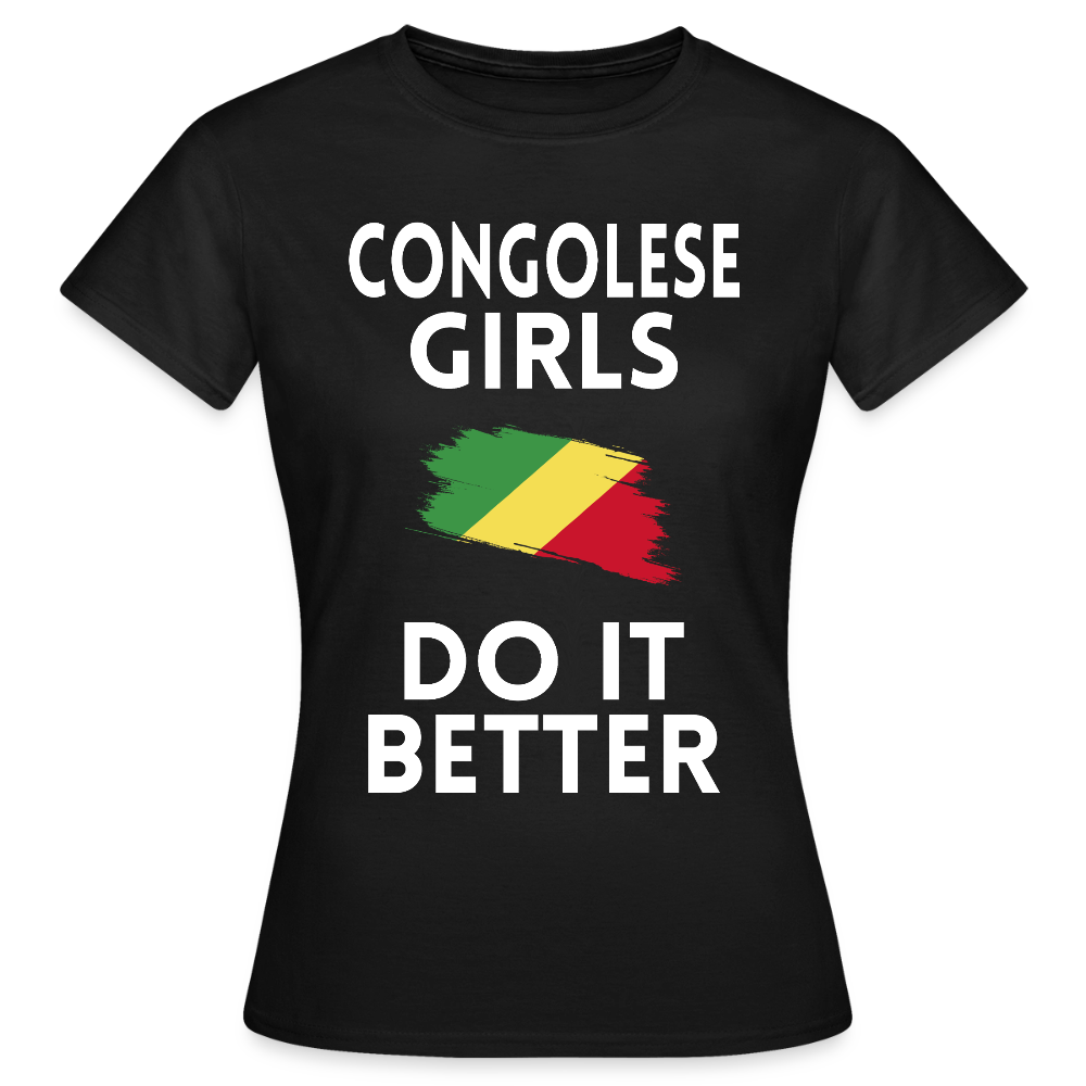 T-shirt femme - Congolese Girls Do It Better - noir