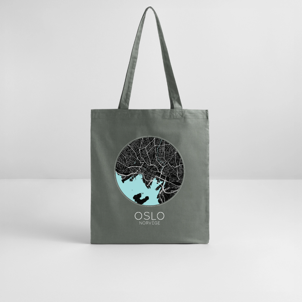 Tote Bag Oslo Bio – Plan d’Oslo - charbon
