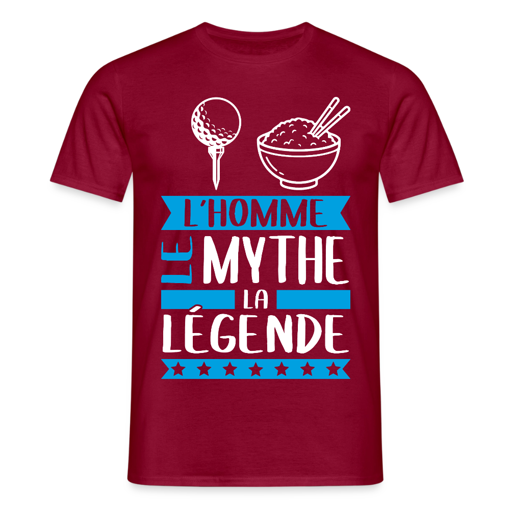 T-shirt homme Thierry rébus – L’homme, le mythe, la légende - rouge brique
